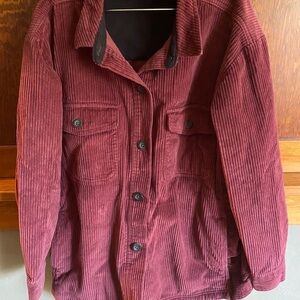 Eddie Bauer Women's Dark Red Corduroy Jacket